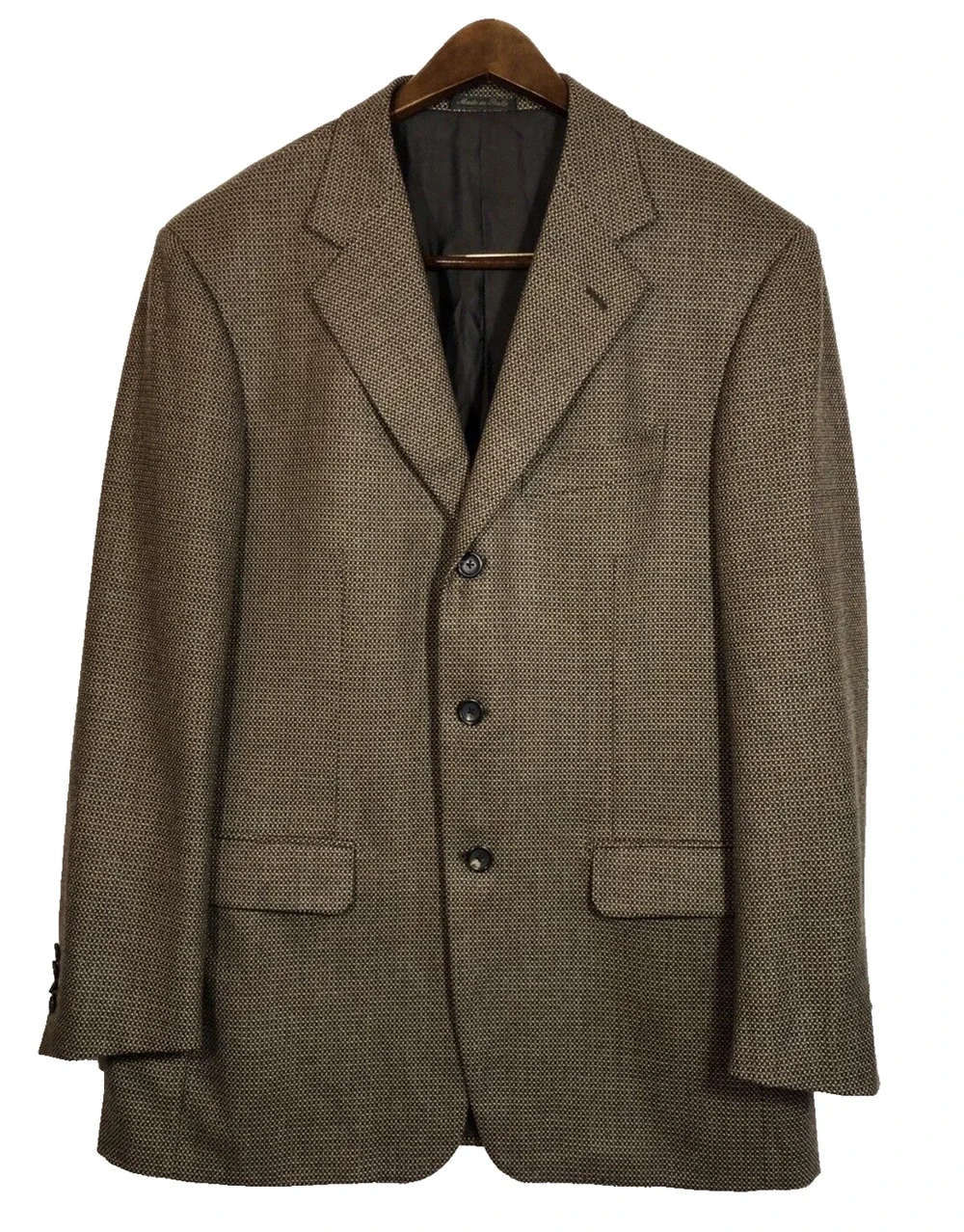 Pal Zileri Brown Sport Coat Blazer 100% Wool Academia Vintage Preppy 42R Mocha